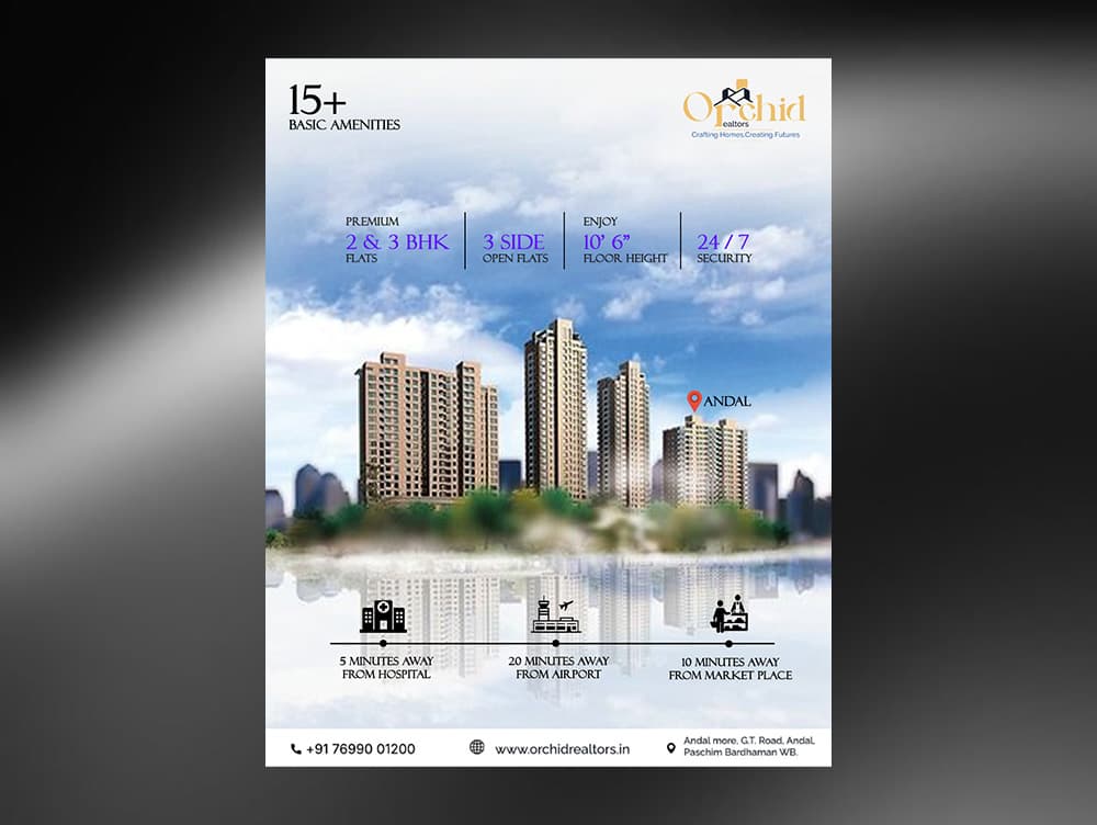 Orchid Realtors Advertisement Poster